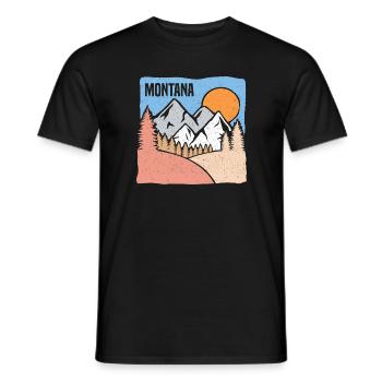 Natur Montana Mountain Design für stolze Montaner - Männer T-Shirt - Schwarz - Vorne - AI Model Male 178 light (178cm)