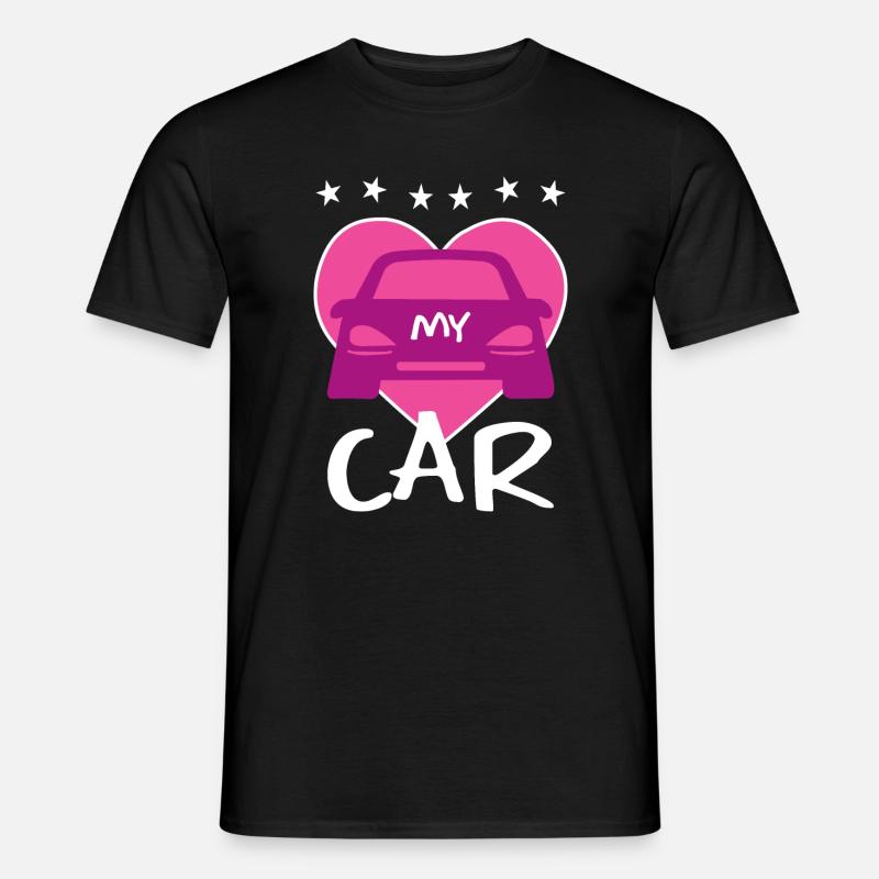 Ich Liebe mein Auto - Männer T-Shirt - Schwarz