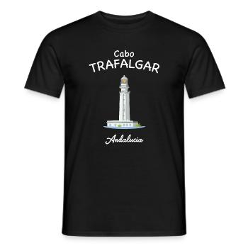 Lighthouse Cape of Trafalgar, Andalusia, Spain - Men's T-Shirt - black - Front - AI Model Male 178 light (178cm)