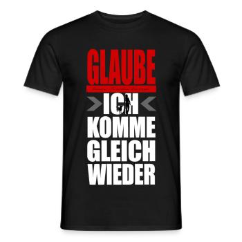 NE CROYEZ AUCUNE MAÎTRESSE - JE REVIENDRAI TOUT DE SUITE - T-shirt homme - noir - Devant - AI Model Male 178 light (178cm)