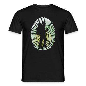 mountain hike, hiking, hiker, hike, trekking - Men's T-Shirt - black - Front - AI Model Male 178 light (178cm)