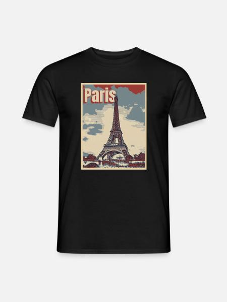 Paris Ville de l’amour - T-shirt homme - noir