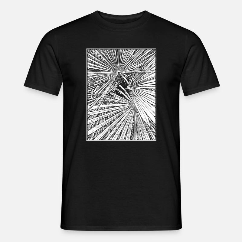 Palmen - Männer T-Shirt - Schwarz
