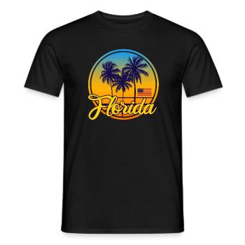 Florida USA Amerika - Männer T-Shirt - Schwarz - Vorne - AI Model Male 178 light (178cm)