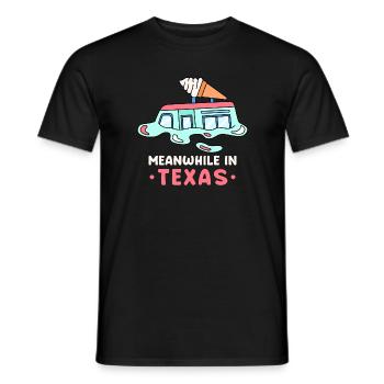 Texas Weather Ice Cream Melting Design für stolze - Männer T-Shirt - Schwarz - Vorne - AI Model Male 178 light (178cm)