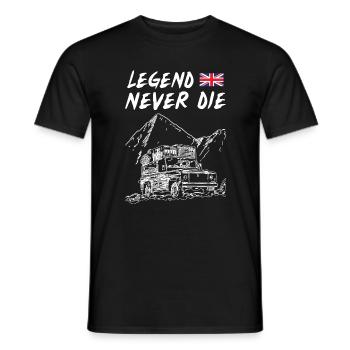 La légende de Landy ne meurt jamais - T-shirt homme - noir - Devant - AI Model Male 178 light (178cm)
