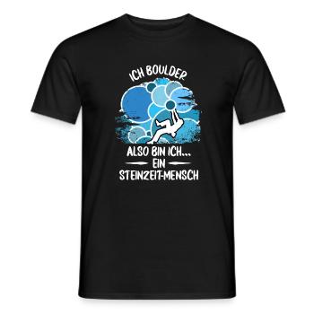 Vintage Bouldern Boulderer Klettern Kletterer - Männer T-Shirt - Schwarz - Vorne - AI Model Male 178 light (178cm)