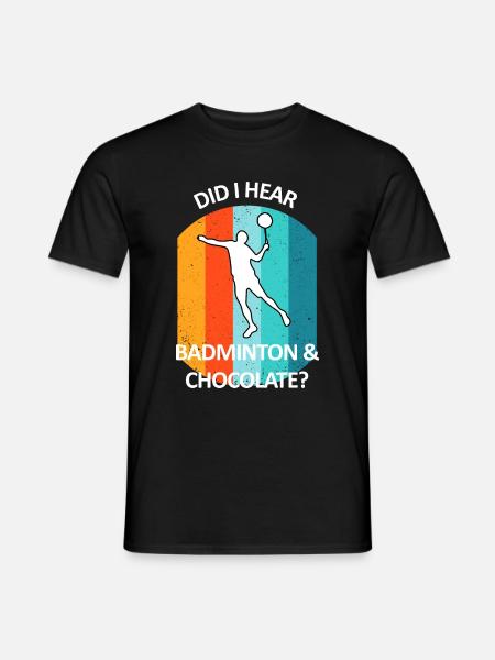 Badminton Badminton Badminton Player Chocolate - Men's T-Shirt - black