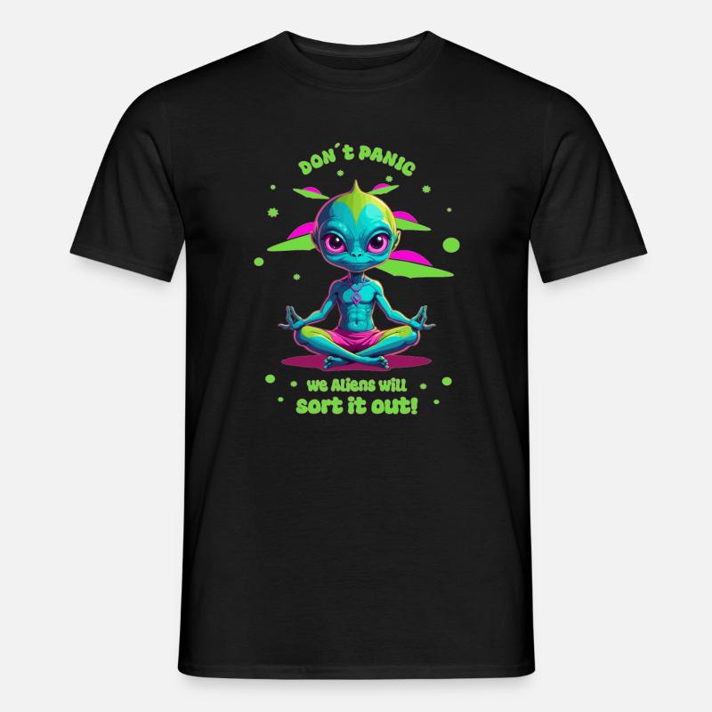 Alien Regelt das ! - Männer T-Shirt - Schwarz