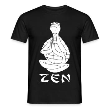 Yogi Turtle (White) - Men's T-Shirt - black - Front - AI Model Male 178 light (178cm)