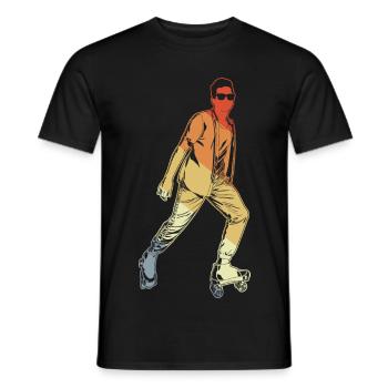 Rollkunstlauf - Männer T-Shirt - Schwarz - Vorne - AI Model Male 178 light (178cm)