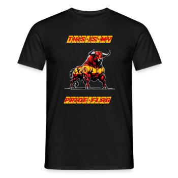 Das ist meine stolze Flagge Spanien - Männer T-Shirt - Schwarz - Vorne - AI Model Male 178 light (178cm)