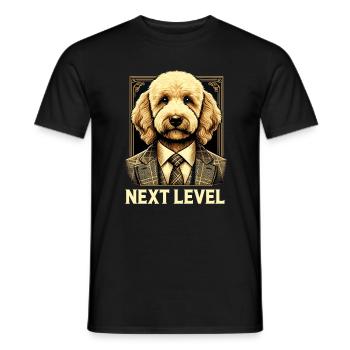 Goldendoodle Hund Next Level Anzug Geschenk - Männer T-Shirt - Schwarz - Vorne - AI Model Male 178 light (178cm)
