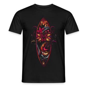 Caricature de planche de surf - T-shirt homme - noir - Devant - AI Model Male 178 light (178cm)
