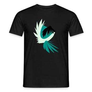 Tropical palm fronds in the wind - Men's T-Shirt - black - Front - AI Model Male 178 light (178cm)