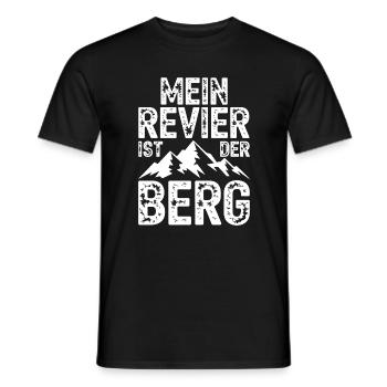 Mon territoire, c’est la montagne - T-shirt homme - noir - Devant - AI Model Male 178 light (178cm)
