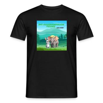 Zwei außergewöhnliche Freunde - Männer T-Shirt - Schwarz - Vorne - AI Model Male 178 light (178cm)