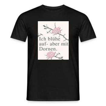 Flower theme with Sleeping Beauty design - Men's T-Shirt - black - Front - AI Model Male 178 light (178cm)
