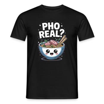 Pho Real Vietnamese Soup Pho - Men's T-Shirt - black - Front - AI Model Male 178 light (178cm)