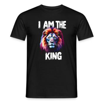 I am the King Lion - Men's T-Shirt - black - Front - AI Model Male 178 light (178cm)