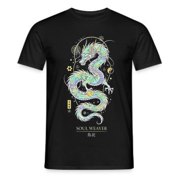 Soul Weaver Drache Mystischer Seelen Geist - Männer T-Shirt - Schwarz - Vorne - AI Model Male 178 light (178cm)
