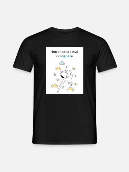 Never stop dreaming - Men's T-Shirt - black