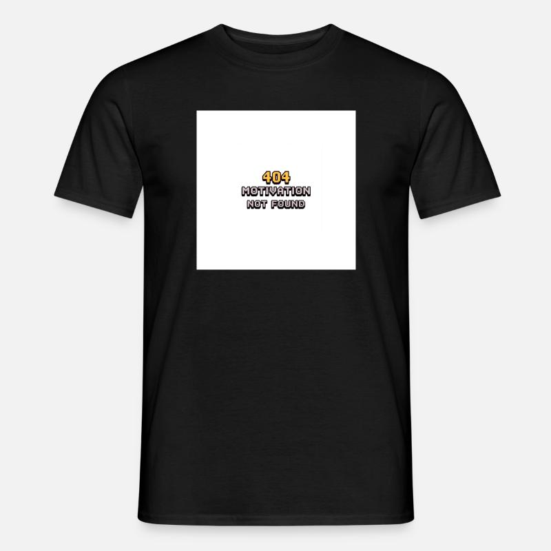 404 Motivation Not found  - Männer T-Shirt - Schwarz