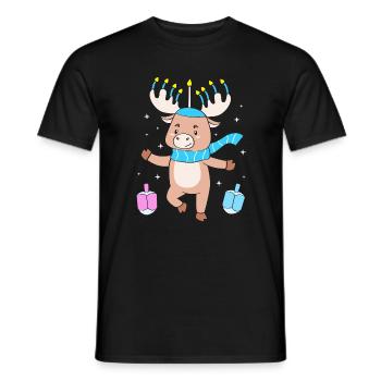 Hanoukka Hanoukka Hanoucca - T-shirt homme - noir - Devant - AI Model Male 178 light (178cm)