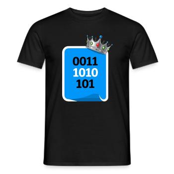 Binary King - Men's T-Shirt - black - Front - AI Model Male 178 light (178cm)