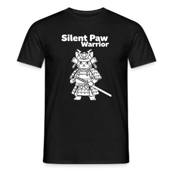 Silent Paws Samurai - Men's T-Shirt - black - Front - AI Model Male 178 light (178cm)