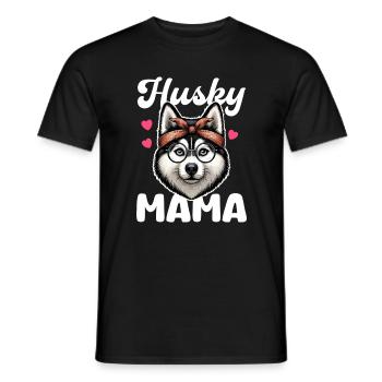 Husky Mama Bandana Brille - Männer T-Shirt - Schwarz - Vorne - AI Model Male 178 light (178cm)