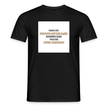 Cuillère sale - T-shirt homme - noir - Devant - AI Model Male 178 light (178cm)