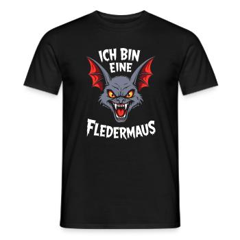 Fledermaus Kostüm Halloween Karneval gruselig böse - Männer T-Shirt - Schwarz - Vorne - AI Model Male 178 light (178cm)