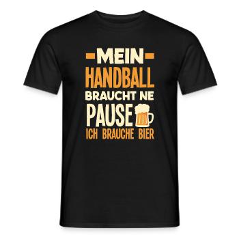 Handballspieler Handball Handballer Geschenke - Männer T-Shirt - Schwarz - Vorne - AI Model Male 178 light (178cm)