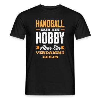 Handballspieler Handball Handballer Geschenke - Männer T-Shirt - Schwarz - Vorne - AI Model Male 178 light (178cm)