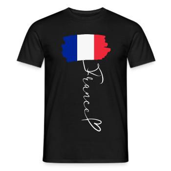 Patriot National Pride Frankreich Trikolore Flagge - Männer T-Shirt - Schwarz - Vorne - AI Model Male 178 light (178cm)