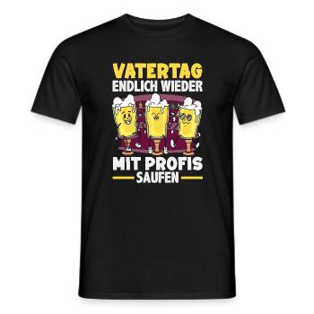 Drôle de cadeau de fête des pères papa bière - T-shirt homme - noir - Devant - AI Model Male 178 light (178cm)