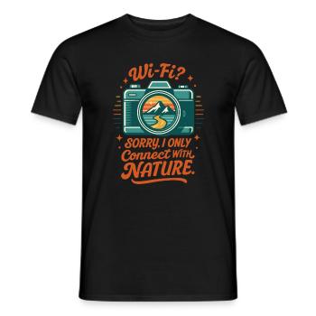 Natur statt WLAN - Männer T-Shirt - Schwarz - Vorne - AI Model Male 178 light (178cm)