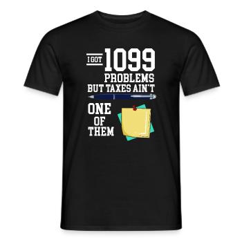 Graphisme humoristique humoristique fiscal des problèmes drôle 1099 - T-shirt homme - noir - Devant - AI Model Male 178 light (178cm)
