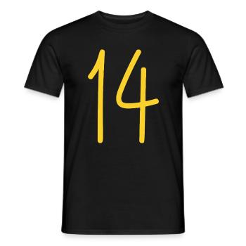 14 - T-shirt homme - noir - Devant - AI Model Male 178 light (178cm)