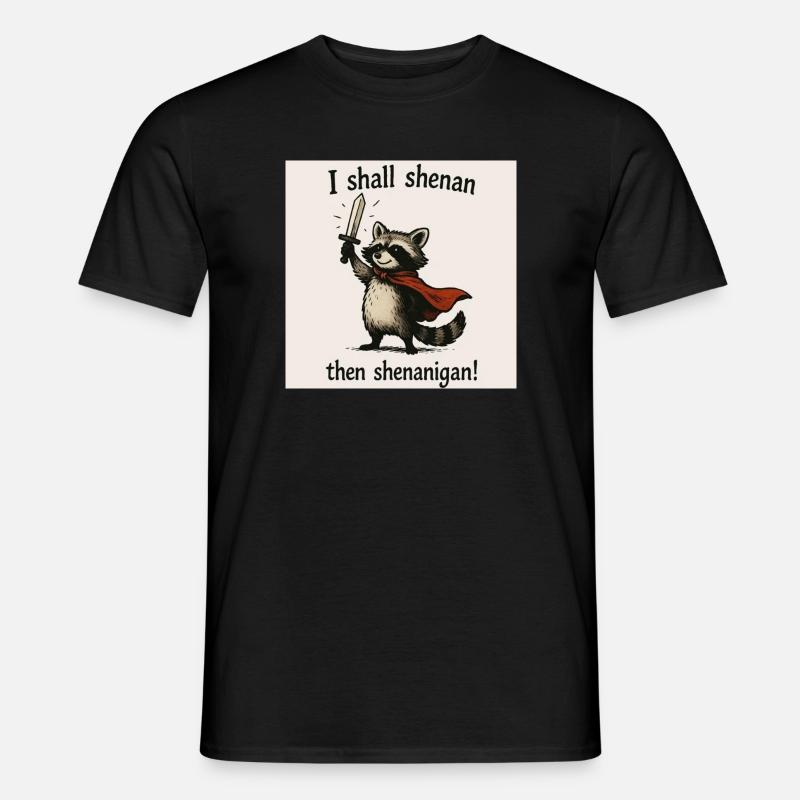 Waschbärheld-Shenanigan - Männer T-Shirt - Schwarz