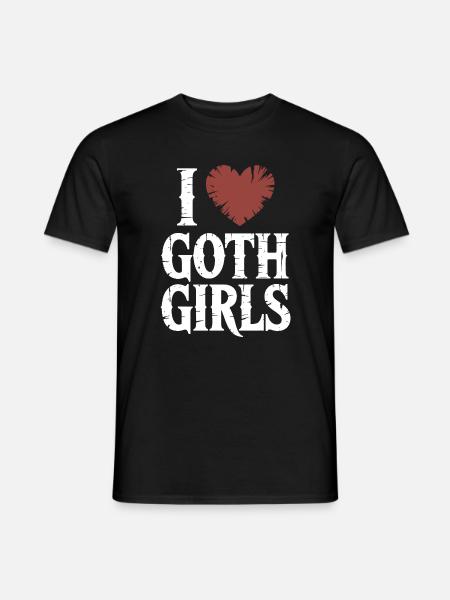 I Heart Goth Girls - Men's T-Shirt - black