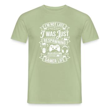 Je faisais juste réapparaître - T-shirt homme - vert sauge - Devant - AI Model Male 178 light (178cm)