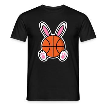 Oster-Basketballhasen-Design - Männer T-Shirt - Schwarz - Vorne - AI Model Male 178 light (178cm)