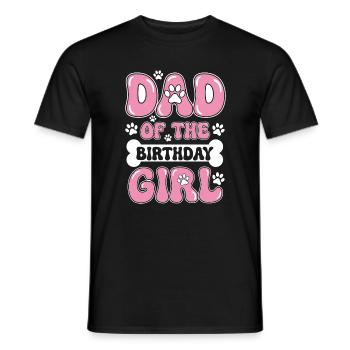 Papa de la fille d’anniversaire - T-shirt homme - noir - Devant - AI Model Male 178 light (178cm)