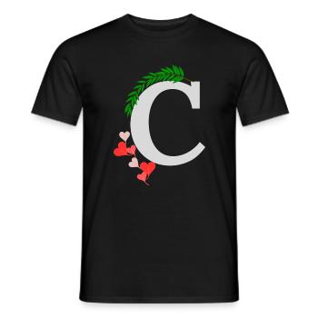 C - Männer T-Shirt - Schwarz - Vorne - AI Model Male 178 light (178cm)