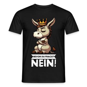 Before you ask No Donkey Donkey Donkey Donkey Holder - Men's T-Shirt - black - Front - AI Model Male 178 light (178cm)