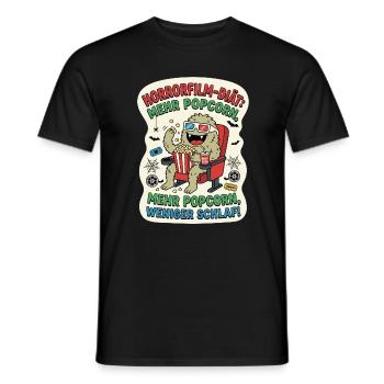 Horrorfilm Diät Popcorn Humor - Männer T-Shirt - Schwarz - Vorne - AI Model Male 178 light (178cm)