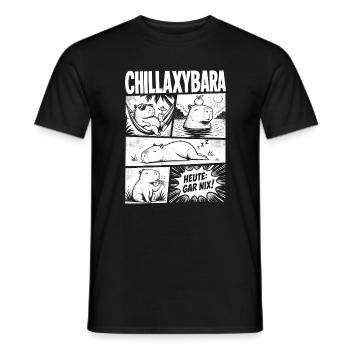 Chillax Capybara Relax Comic Design - Männer T-Shirt - Schwarz - Vorne - AI Model Male 178 light (178cm)