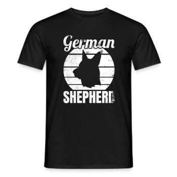 German Shepherd - Männer T-Shirt - Schwarz - Vorne - AI Model Male 178 light (178cm)